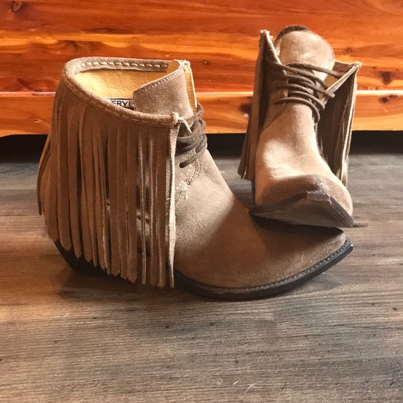 Frye Shoes - Frye fringe suede booties